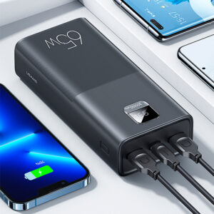 Bateria portatil 30,000 mAh QC3.0 & PD 65W + Cable Type-C a Type-C PD 100W 1.2m Negro - Imagen 2