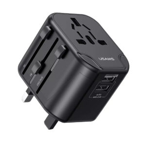 Cargador universal 4 en 1 USB dual 12W Negro - Imagen 1