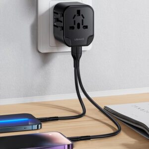 Cargador universal 4 en 1 USB dual 12W Negro - Imagen 2