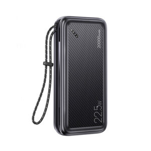 Bateria portatil 20,000 mAh QC3.0 + PD 22.5W con cinta Negro - Imagen 1