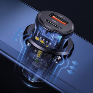 Cargador para Auto USB + Type-c 30W C32 Negro - Imagen 3