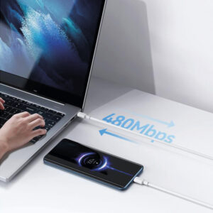 Cable Celular Type-C a Type-C PD 100W 2m U84 Blanco - Imagen 2