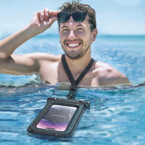 Bolsa Protectora Celular 6.7" con marco Negro - Imagen 3