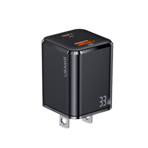 Cargador Pared T43 GaN PD+QC 33W Negro - Imagen 1