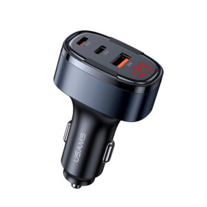 Cargador Auto C42 USB + Tipo-C Dual 100W Negro