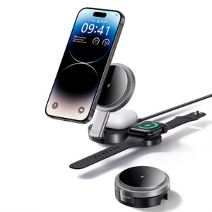 Cargador inalámbrico 3en1 para Celular, Earpods y Smartwatch 15W