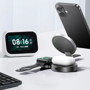 Cargador inalámbrico 3en1 para Celular, Earpods y Smartwatch 15W - Imagen 3