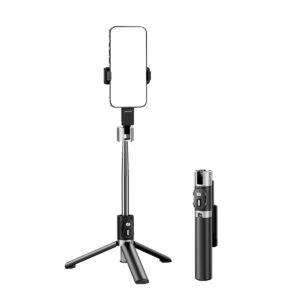 Selfie Stick inalámbrico con trípode 1.10m Negro