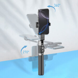 Selfie Stick inalámbrico con trípode 1.10m Negro - Imagen 3