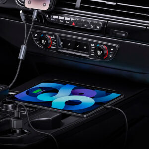 Cargador Auto con Puerto USB + Tipo-C y Cables Duales 66W Negro - Imagen 3