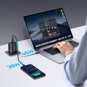 Cargador Pared 65W + Cable Retráctil + USB + Tipo-C - Imagen 3